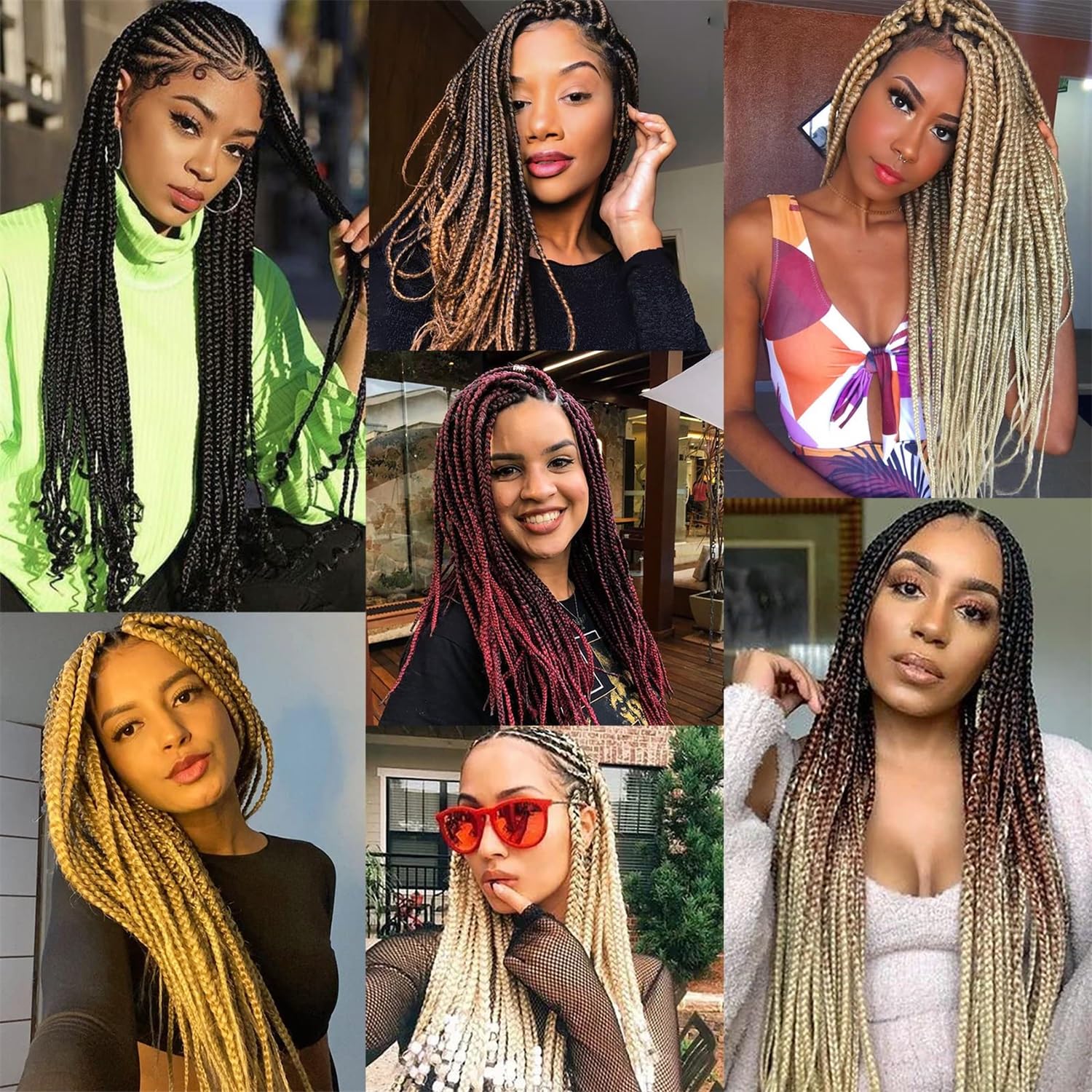Dorsanee pre-layered natural finish braiding hair in bundle.