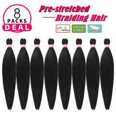 Dorsanee soft yaki texture braiding hair 20 inch close-up.
