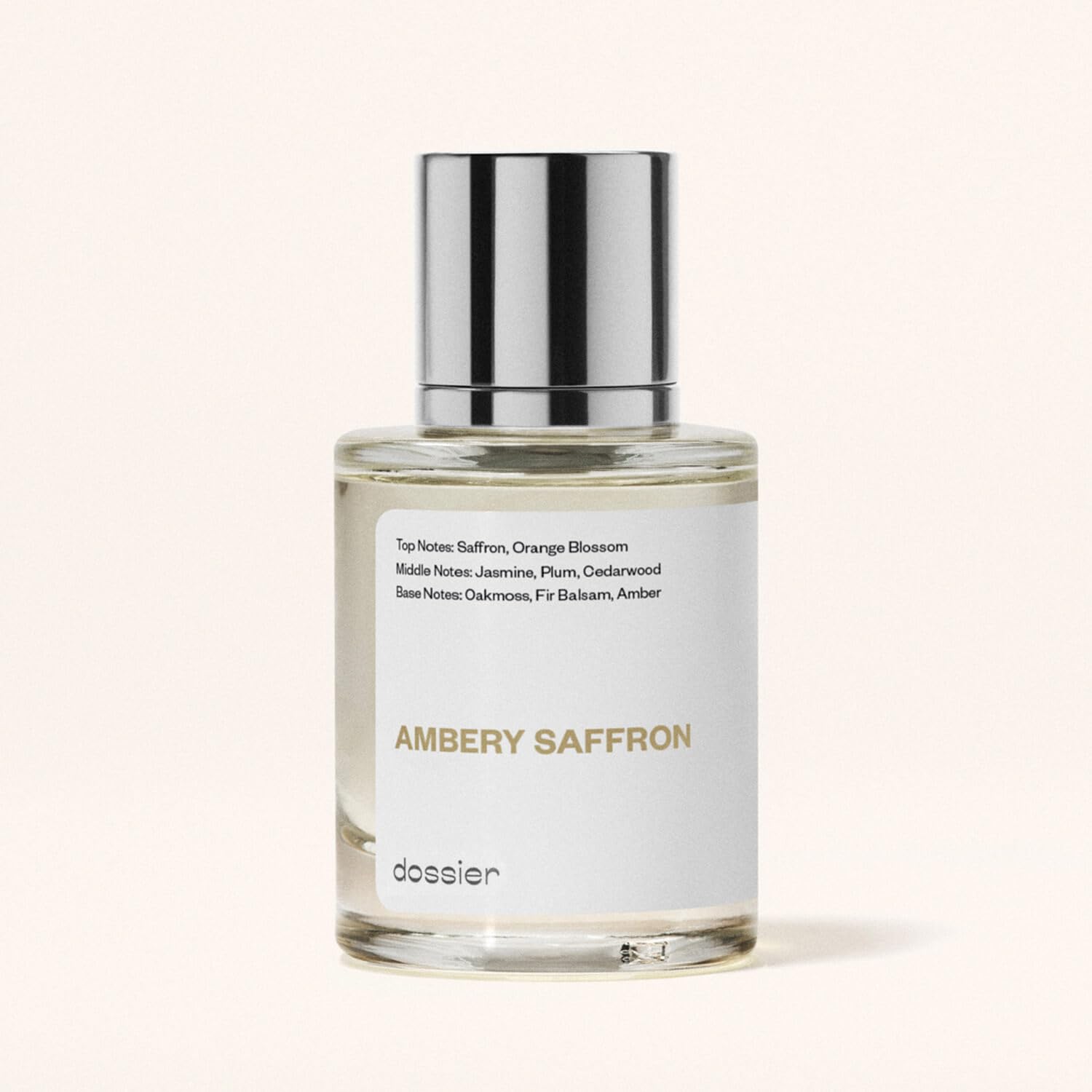 Dossier Ambery Saffron Grasse origin packaging reflects luxury and ethical sourcing.