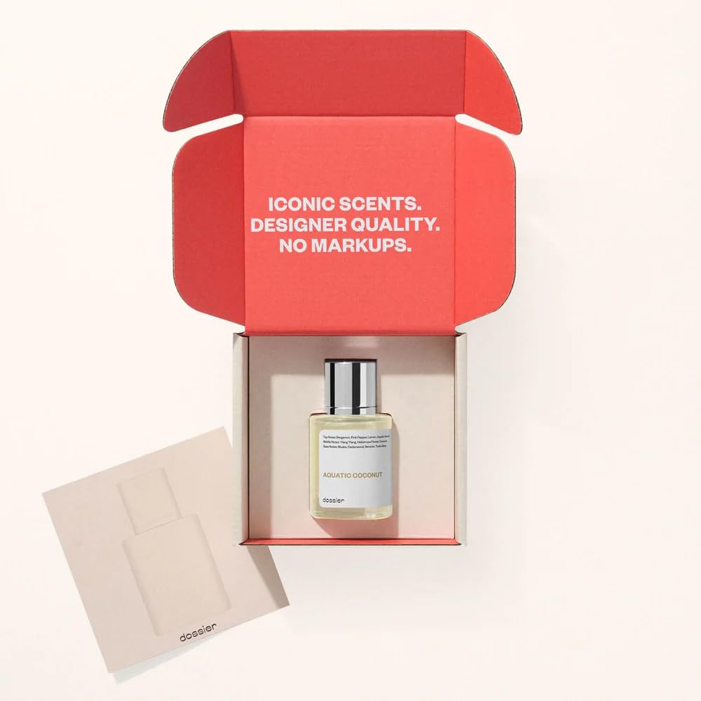 Dossier Aquatic Coconut top notes bergamot and lemon fresh daytime wear