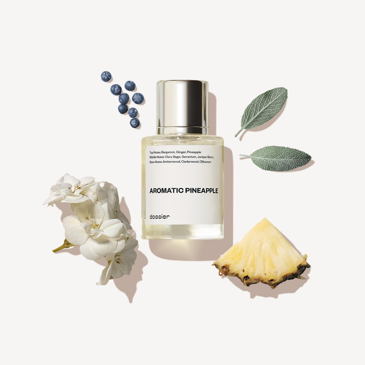 Dossier Aromatic Pineapple bottle for daily wear with a long-lasting scent.