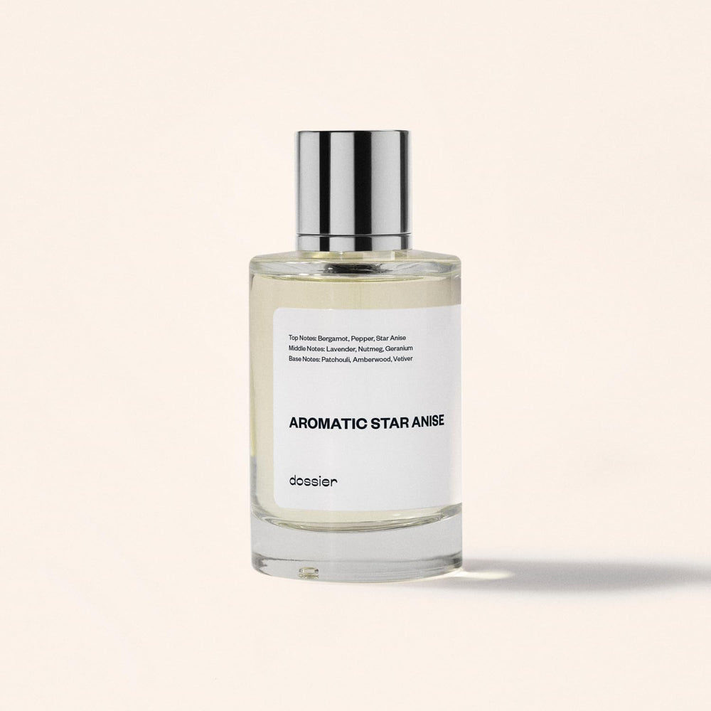 Dossier Aromatic Star Anise neroli and vanilla notes on the label.