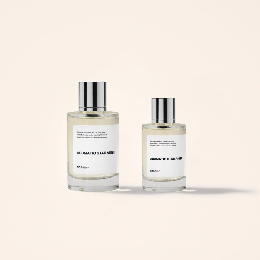 Dossier Aromatic Star Anise packaging and product visuals together showcase luxury.