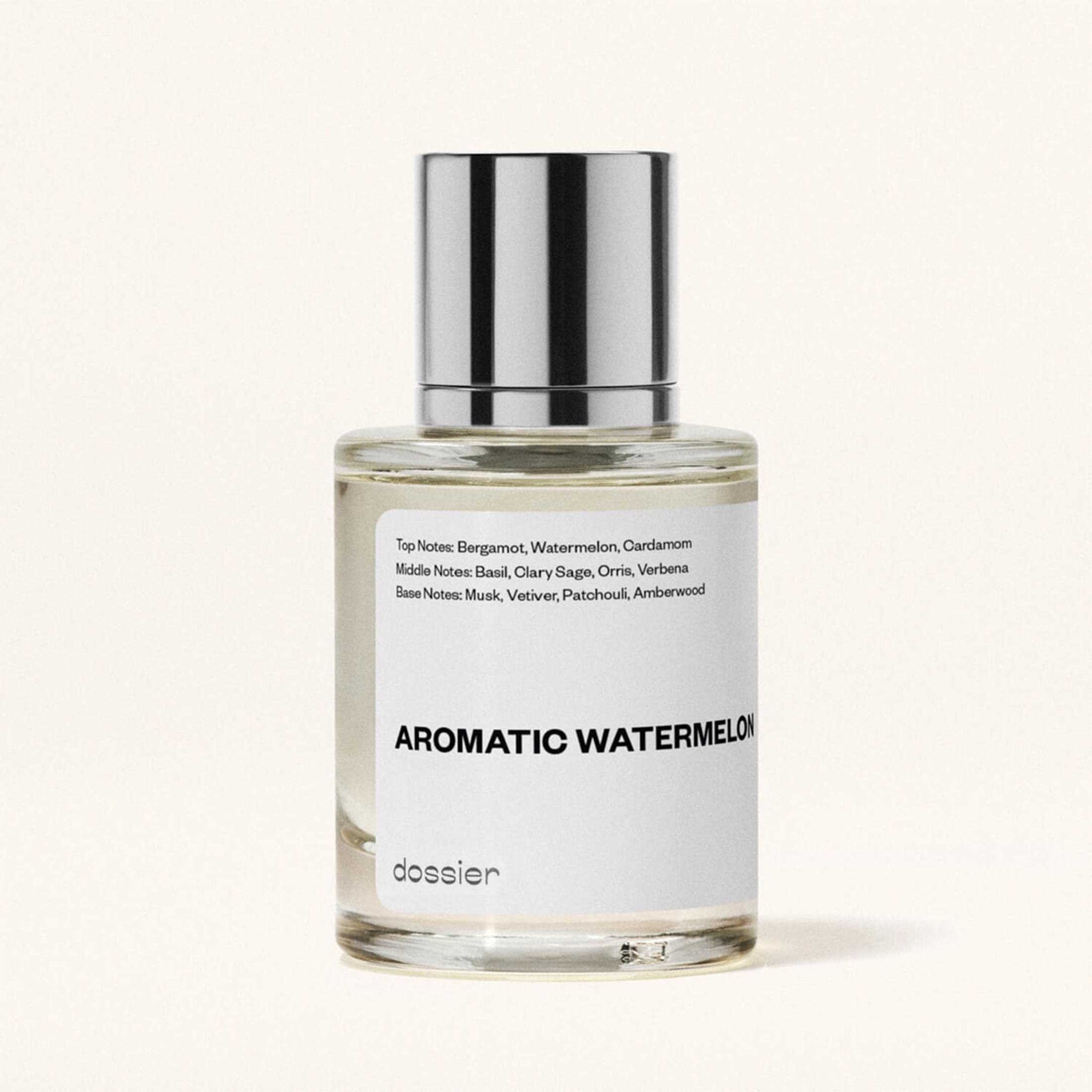 Dossier Aromatic Watermelon perspective shot conveys clean, modern branding.