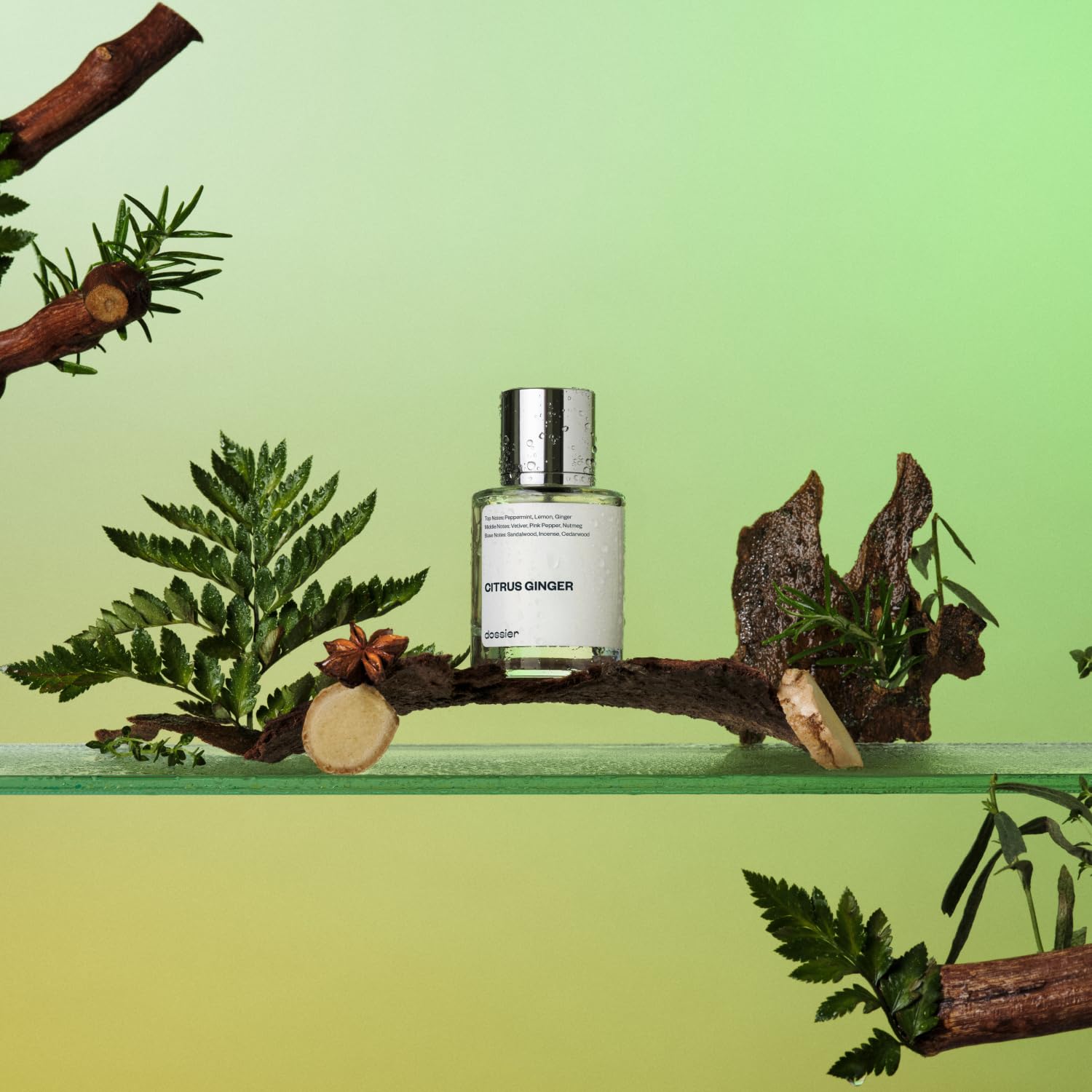 Dossier Citrus Ginger packaging box shows gift-ready luxury appeal.