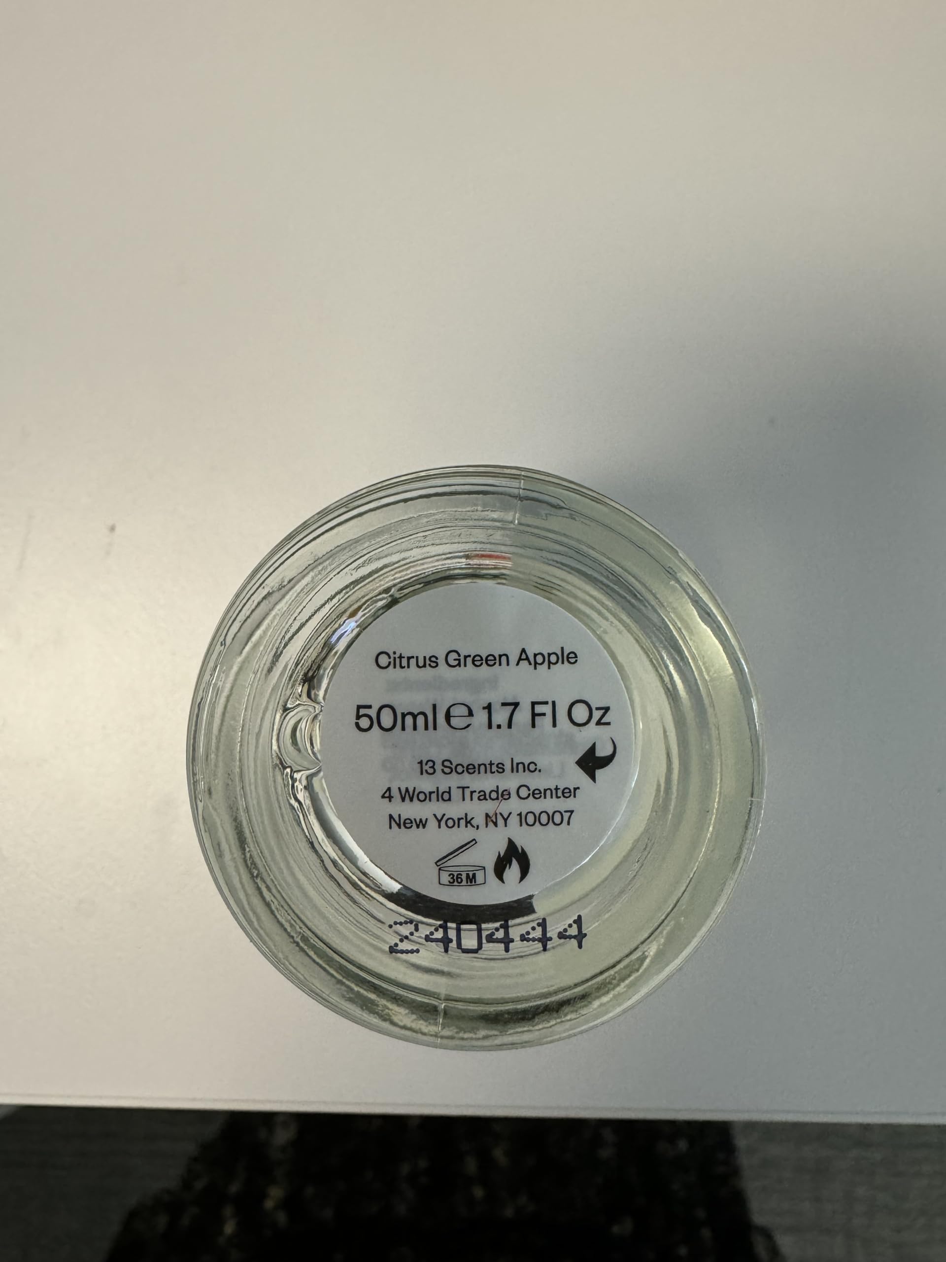Dossier Citrus Green Apple branding label reinforces cruelty-free, vegan perfume messaging.