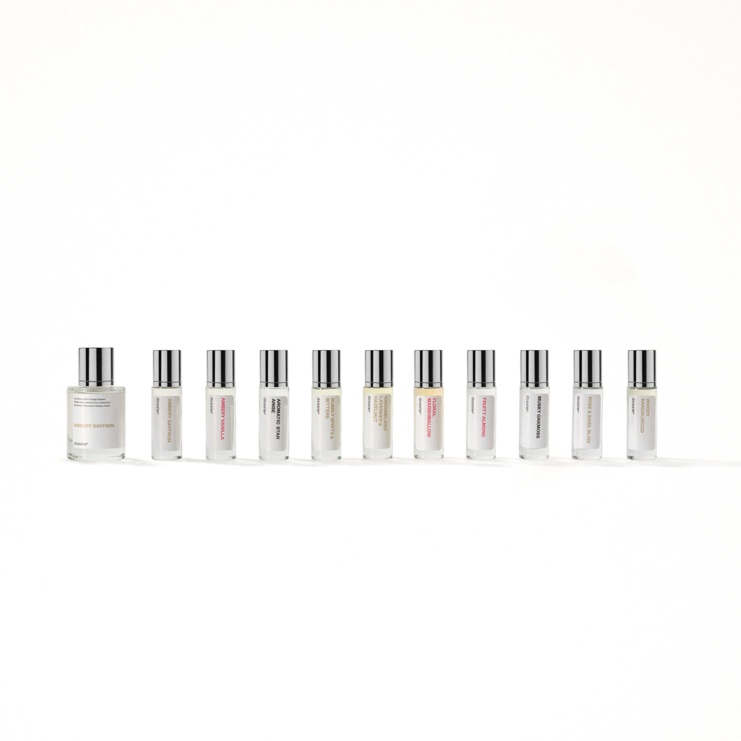 Dossier Discovery Set luxury-inspired fragrances sampler highlights versatile scents for daily wear.
