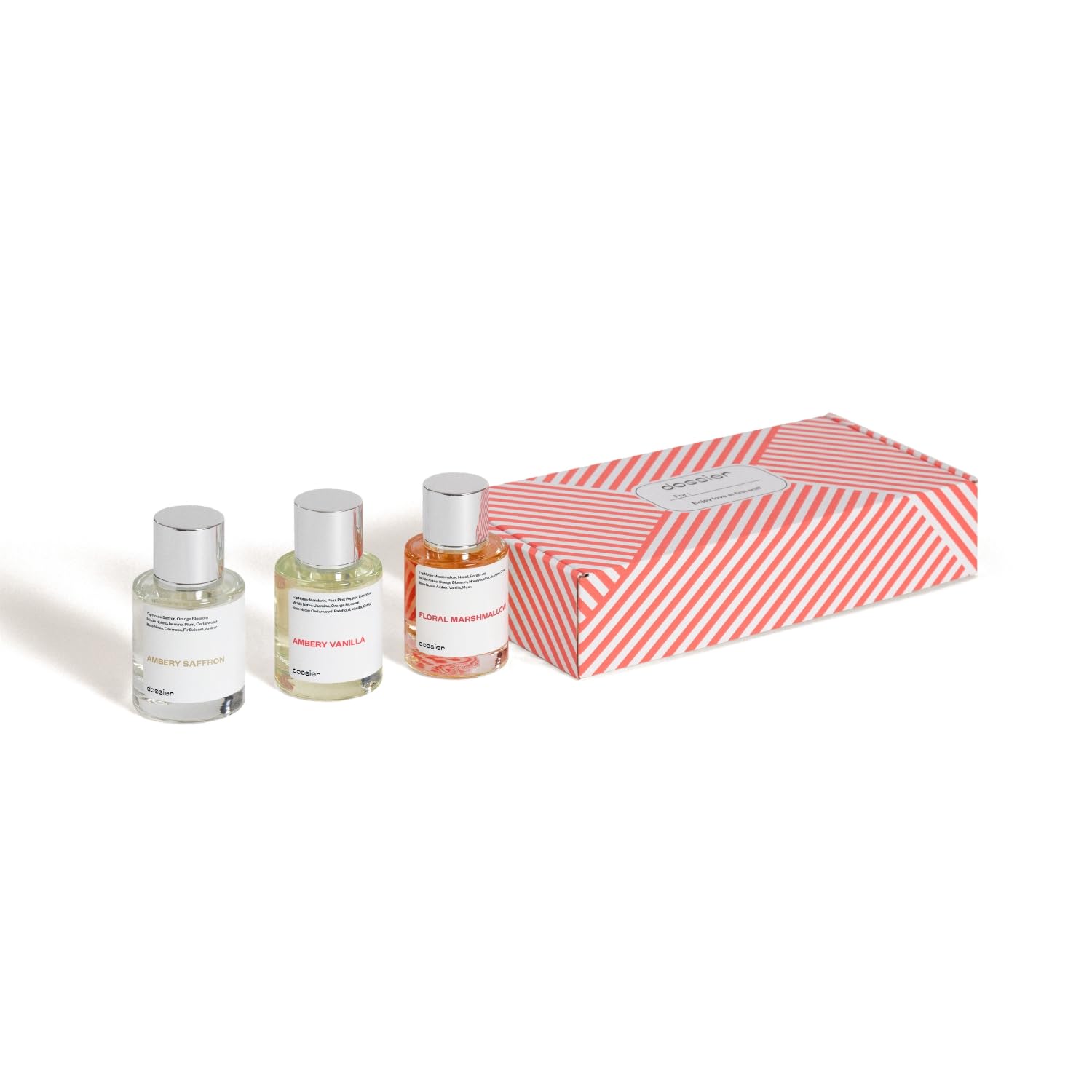 Dossier Floral Marshmallow bottle showing airy floral notes with soft marshmallow glow