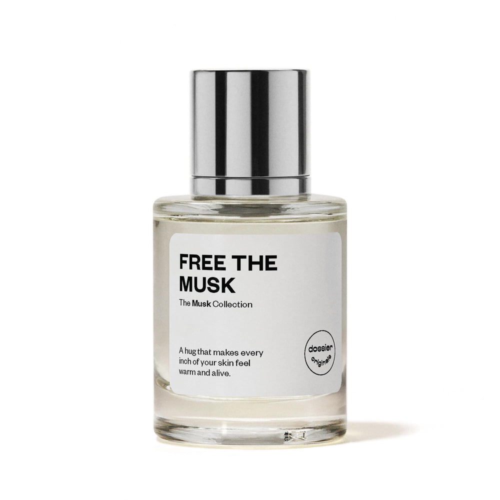 Dossier Free The Musk lifestyle shot demonstrating versatile scent for work or weekend