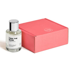 Dossier Free The Musk packaging box emphasizing premium, cruelty-free fragrance value