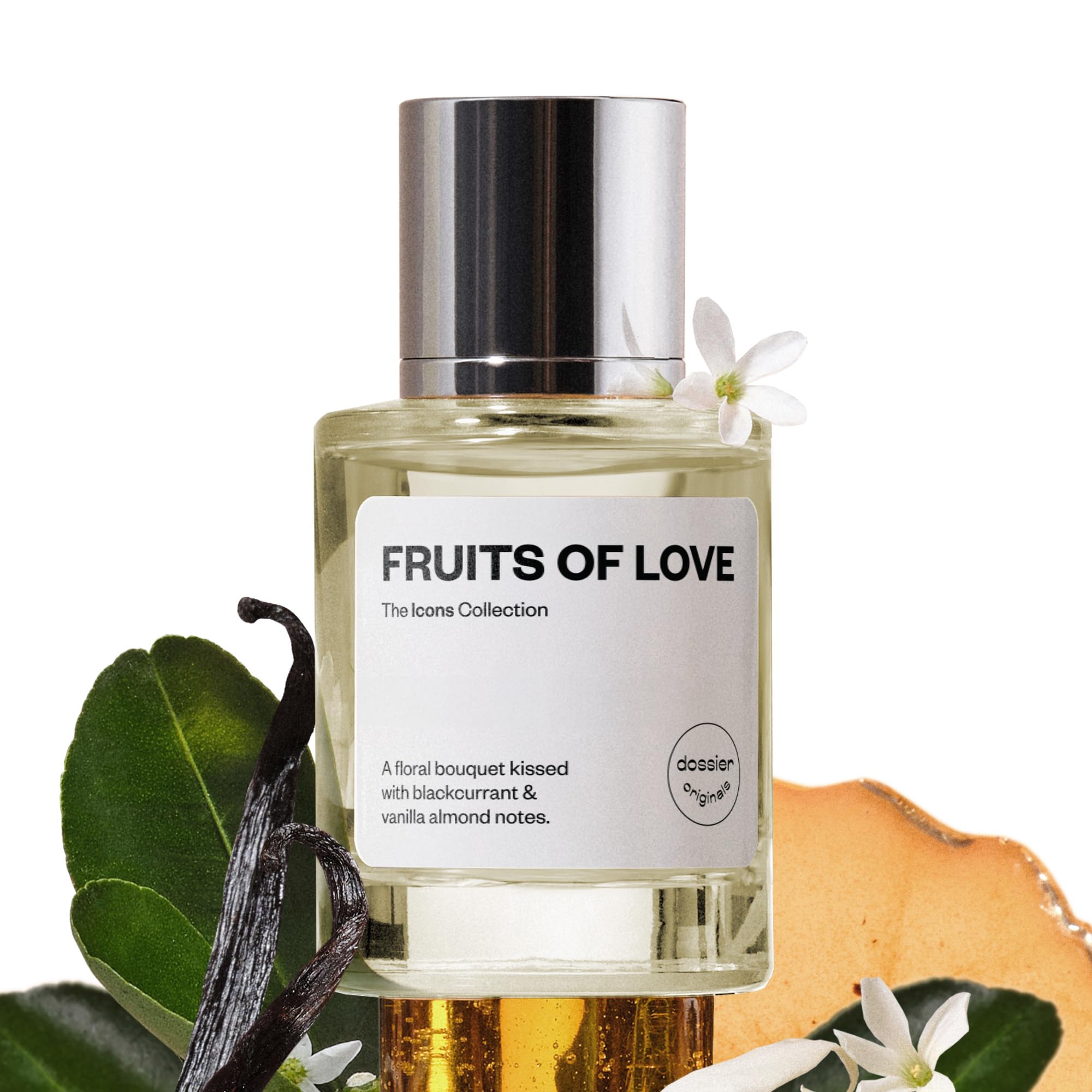 Dossier Fruits of Love blackcurrant note detail conveying juicy brightness