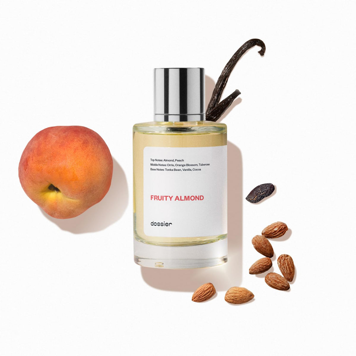 Dossier Fruity Almond bottle ready for daily wear, fresh and elegant.