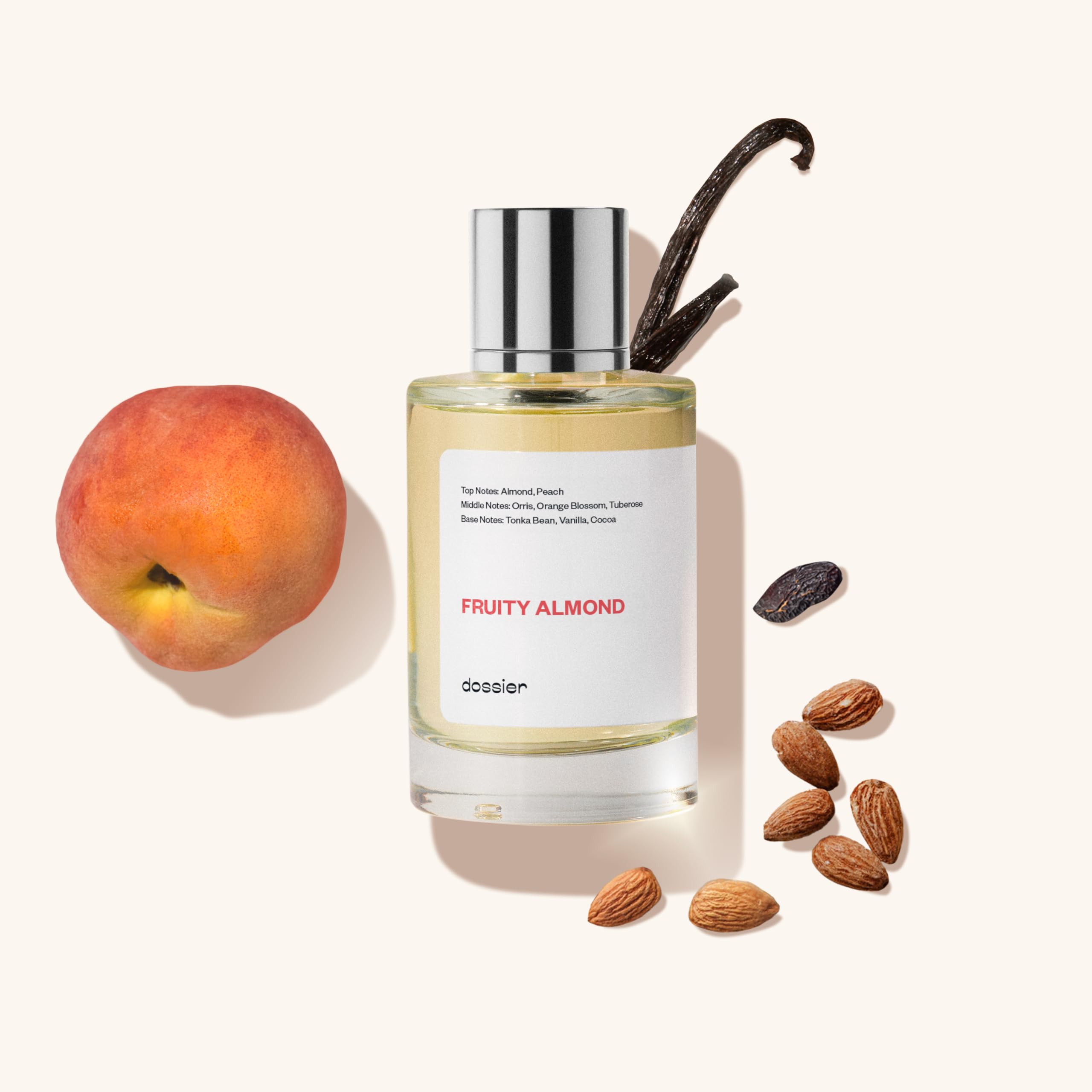 Dossier Fruity Almond jasmine and almond notes evoke a modern oriental floral.