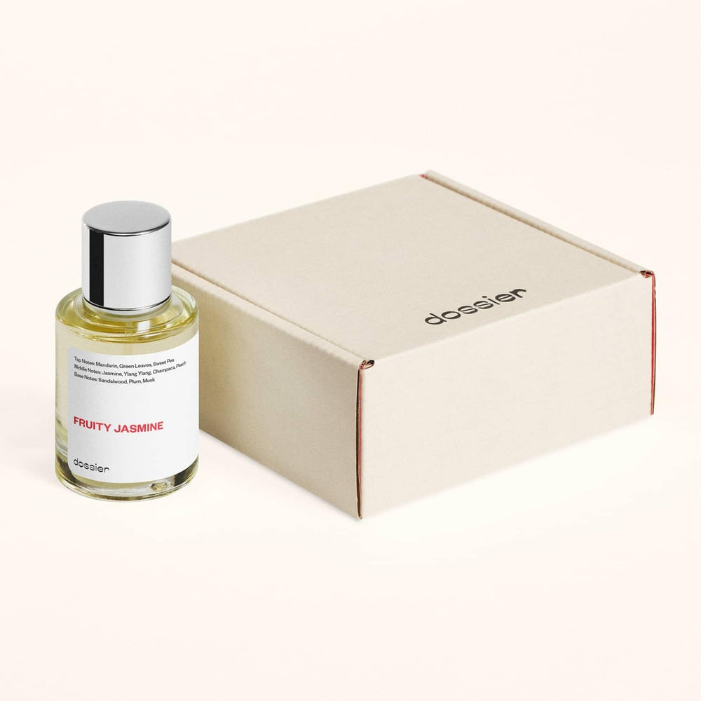 Dossier Fruity Jasmine ingredients from Grasse reinforce luxury fragrance.