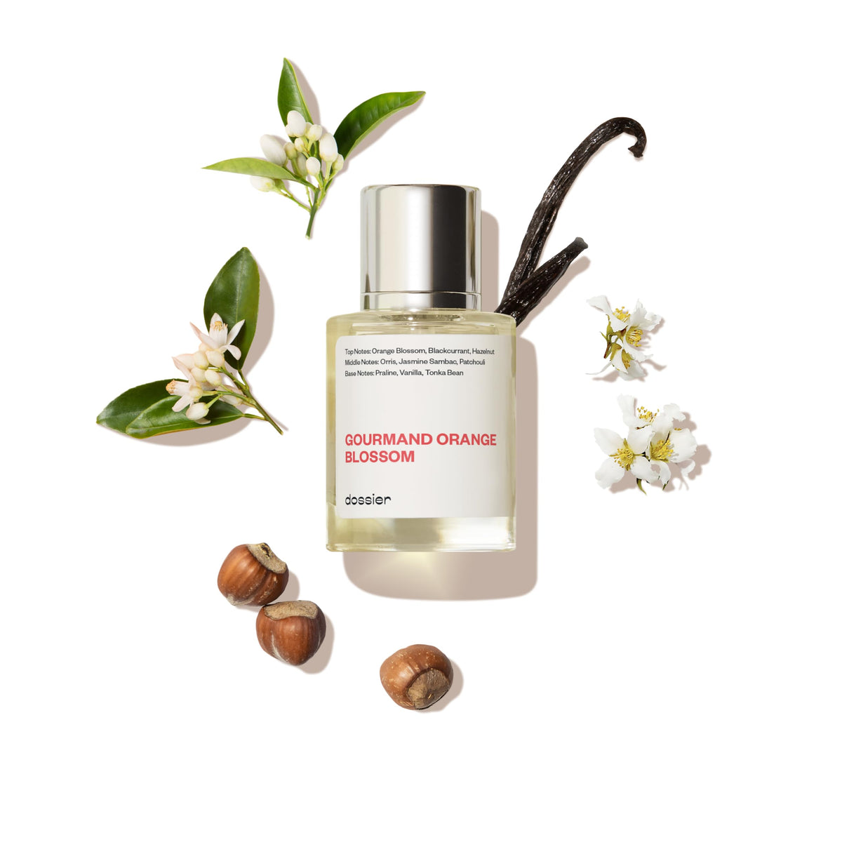 Dossier Gourmand Orange Blossom bottle front for everyday luxury scent