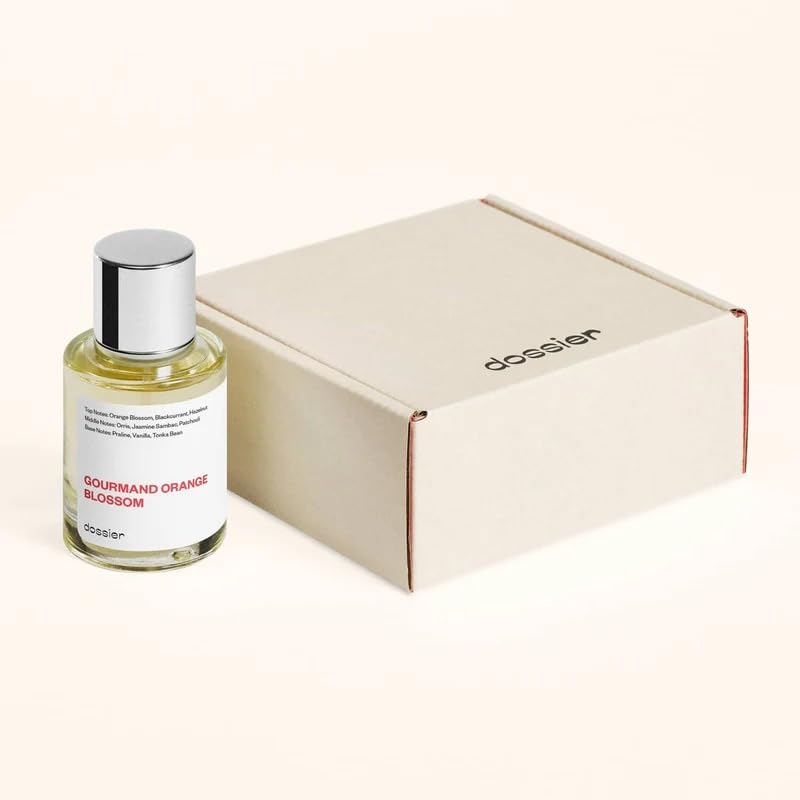 Dossier Gourmand Orange Blossom note accents highlight aroma profile and gourmand warmth