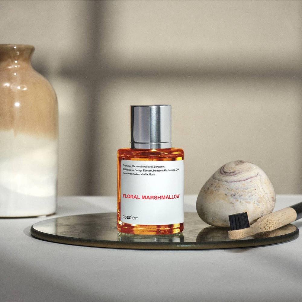 Dossier inspired Love Don't Be Shy image conveys seductive allure with a refined twist.