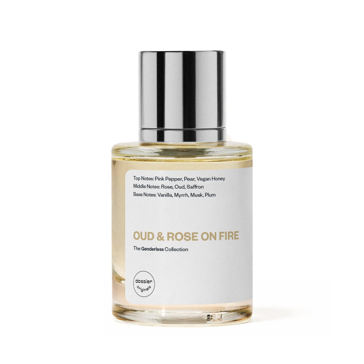 Dossier Original Oud & Rose on Fire, long-lasting perfume performance through the day.