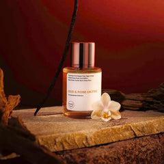 Dossier Original Oud & Rose on Fire unisex packaging conveys accessible luxury.