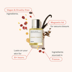 Dossier Powdery Tobacco packaging highlights vegan, cruelty-free luxury.