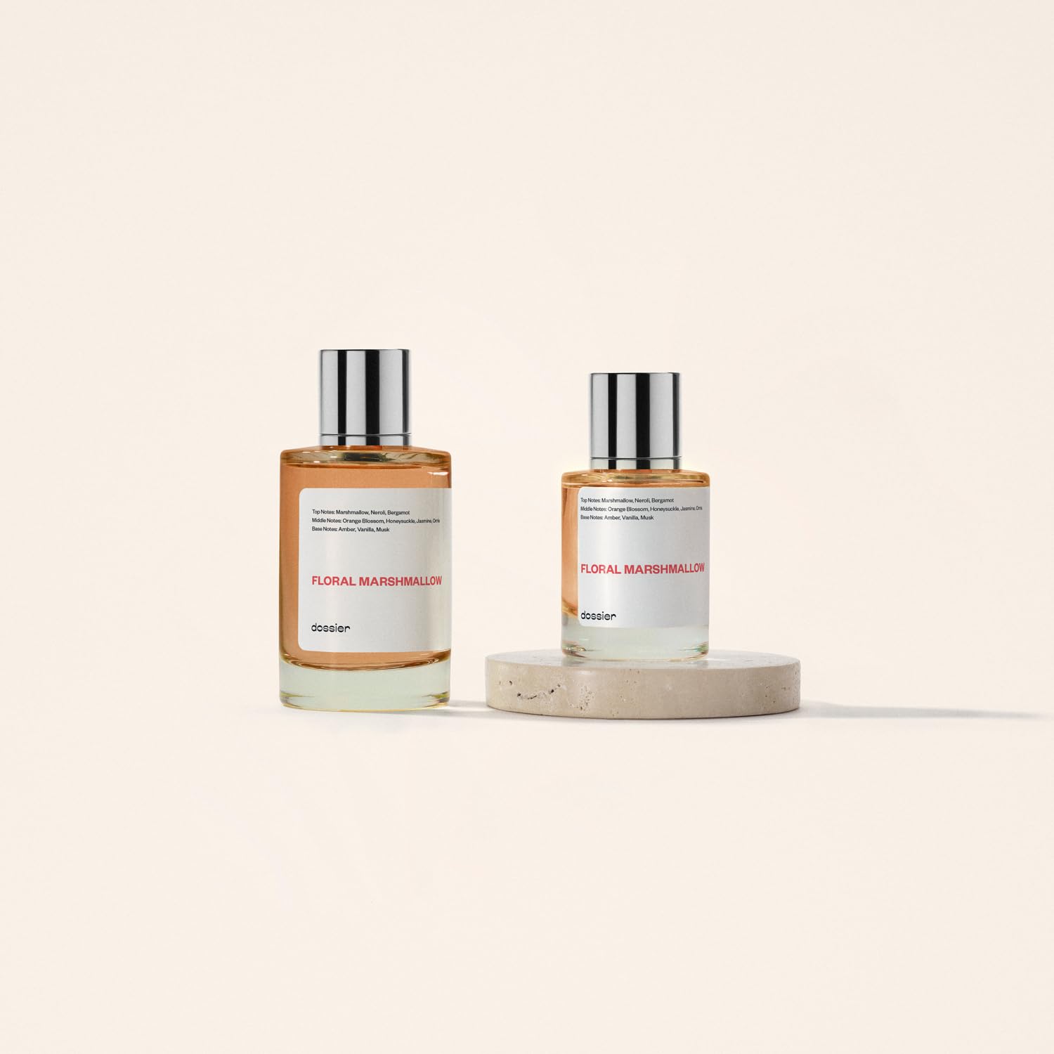 Dossier vegan and cruelty-free fragrance highlights non-toxic, phthalate-free formulation.