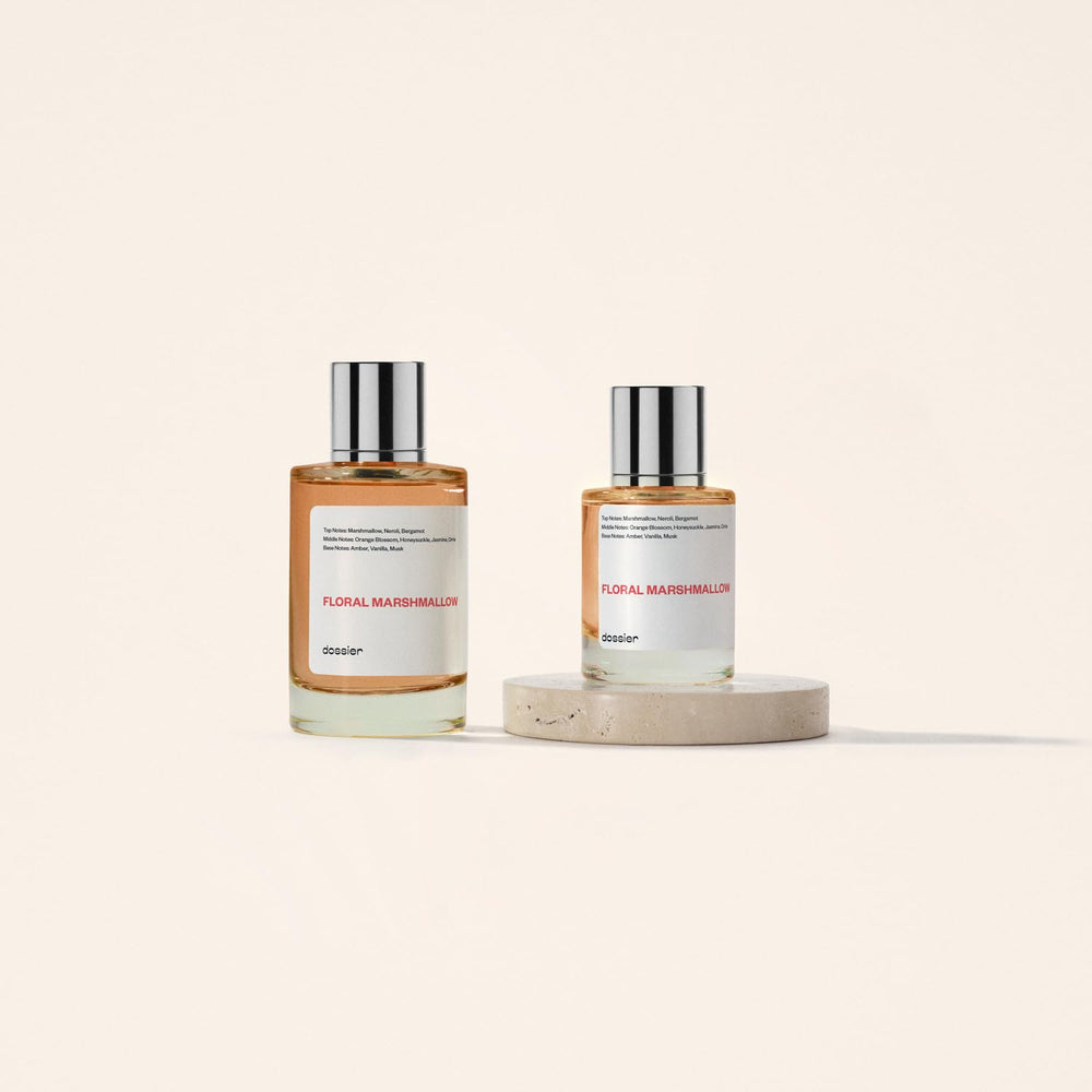 Dossier vegan and cruelty-free fragrance highlights non-toxic, phthalate-free formulation.