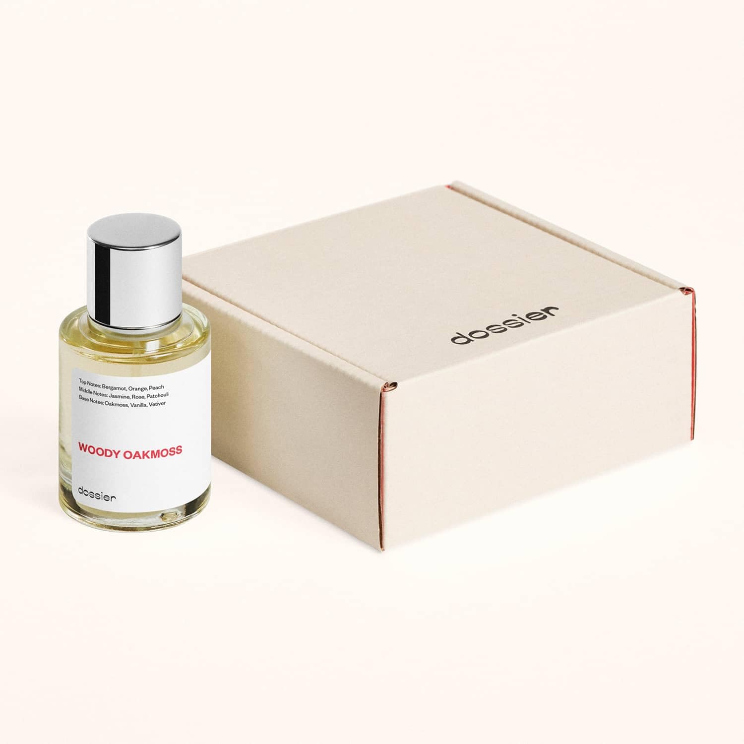 Dossier Woody Oakmoss ingredients emphasizes Grasse French quality and authenticity.