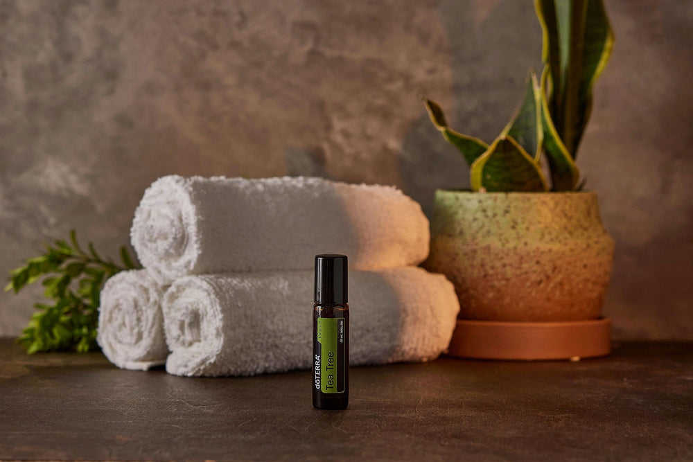 doTERRA Melaleuca Touch roll-on application on skin for occasional irritations.