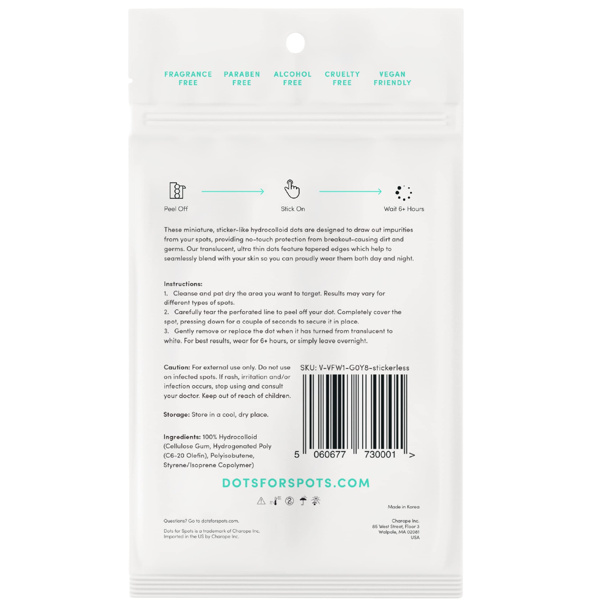 Dots for Spots packaging communicates a clean, consumer-friendly experience.