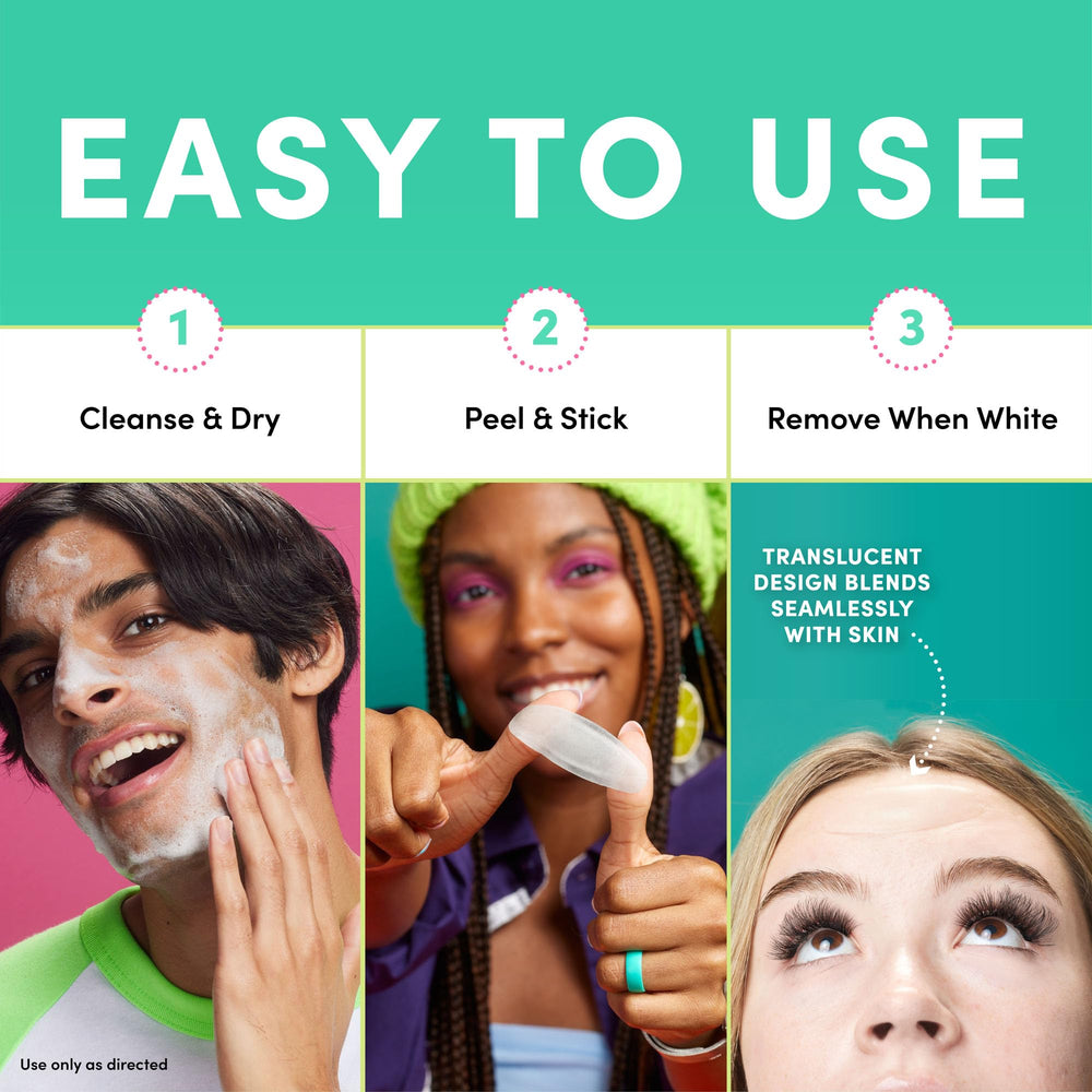 Dots for Spots ingredients close-up emphasizes niacinamide and witch hazel for skin care.