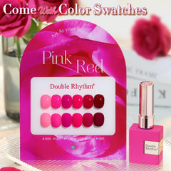 Double Rhythm 15ml gel polish bottle close-up highlights rich pigment and smooth coverage.