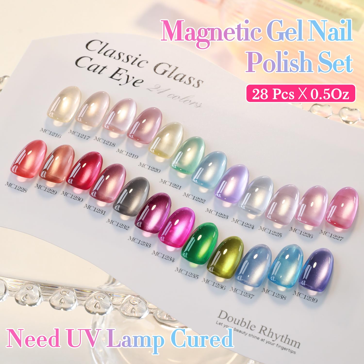 Double Rhythm packaging image shows complete 28-piece kit for DIY nails