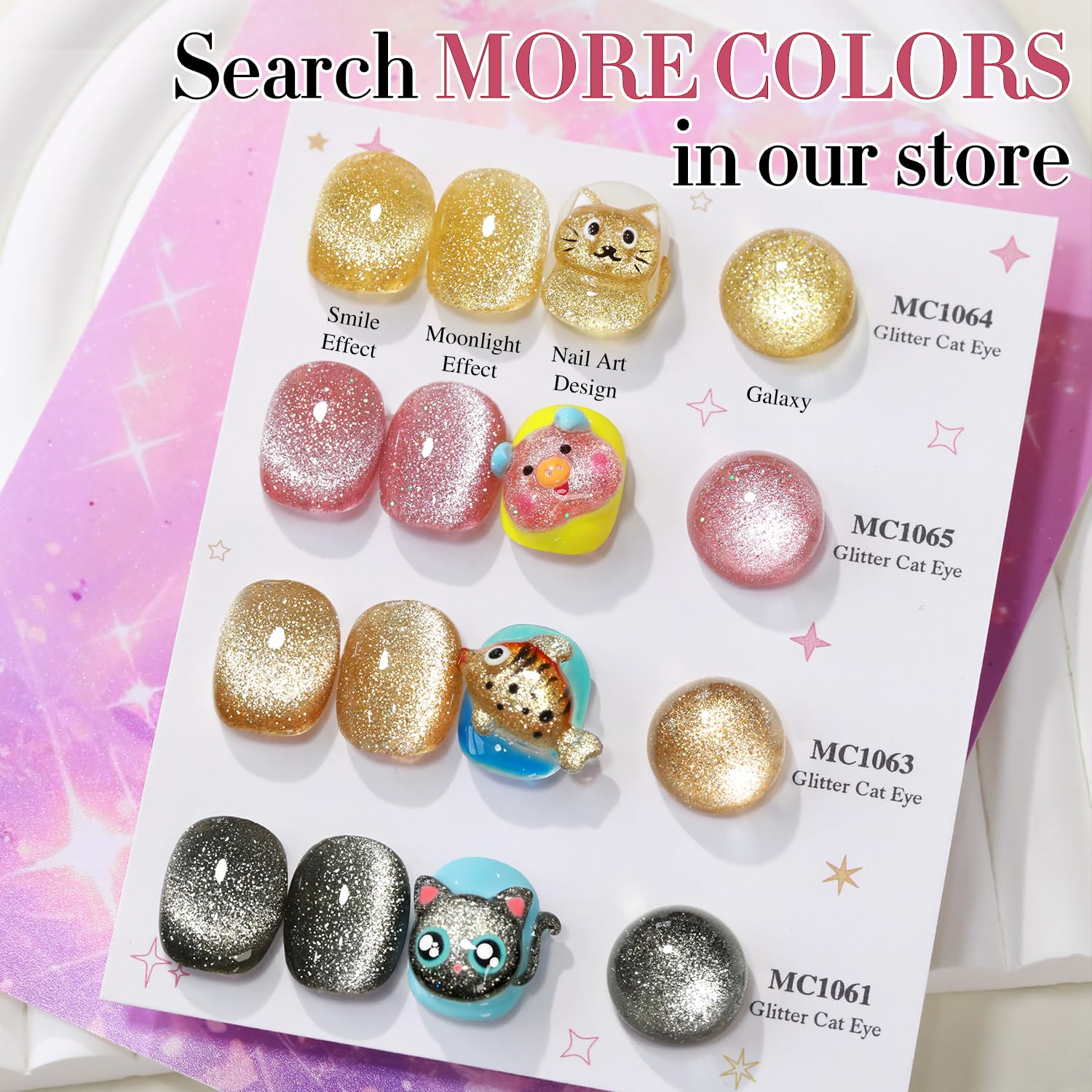 Double Rhythm base color mix options for customizing nail styles.