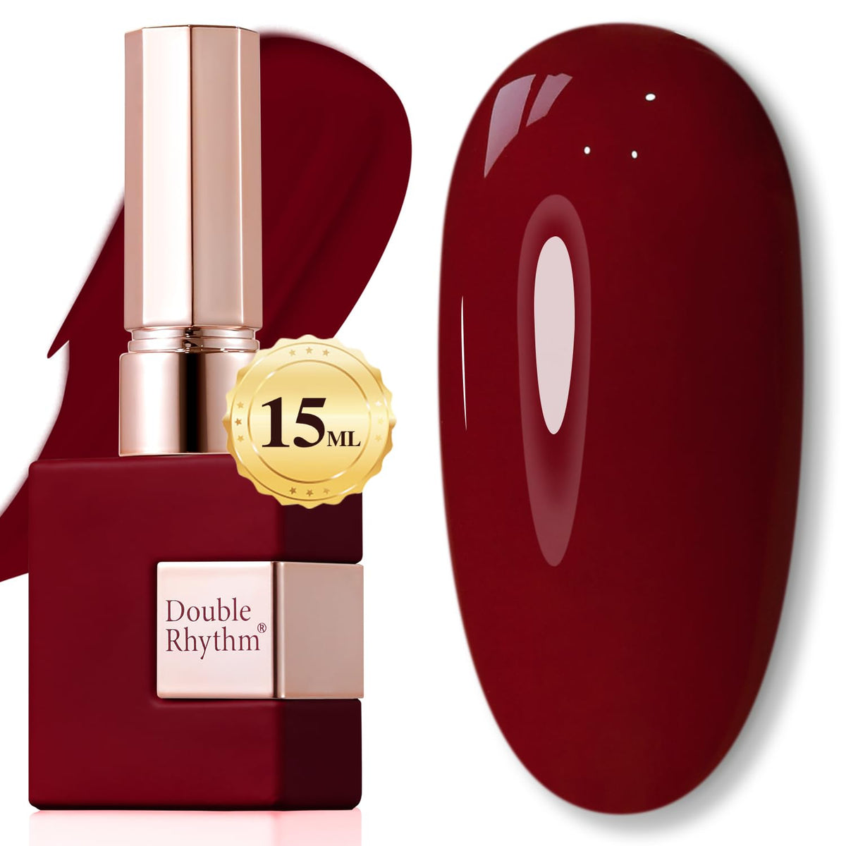 Double Rhythm 15ml bottle of sheer neutral jelly polish for natural at-home nails