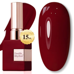 Double Rhythm 15ml bottle of sheer neutral jelly polish for natural at-home nails