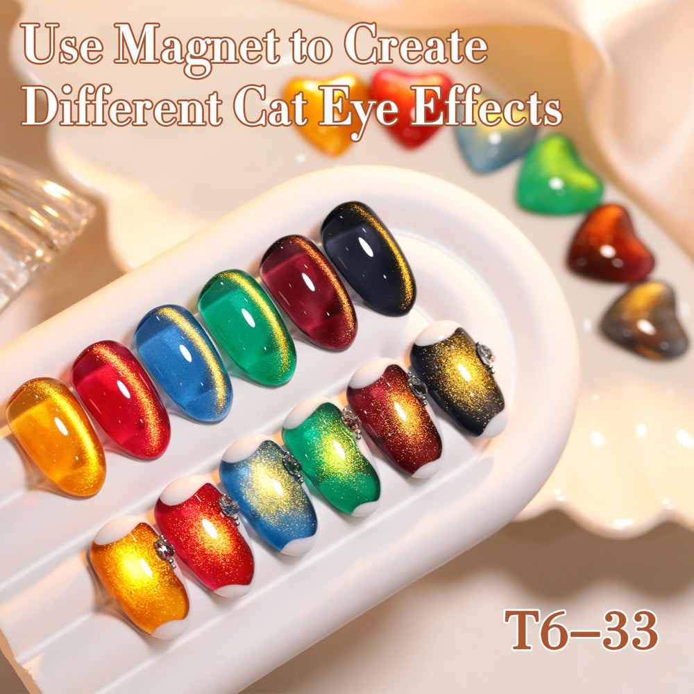 Closeup of Double Rhythm cat eye gel nail polish bottle