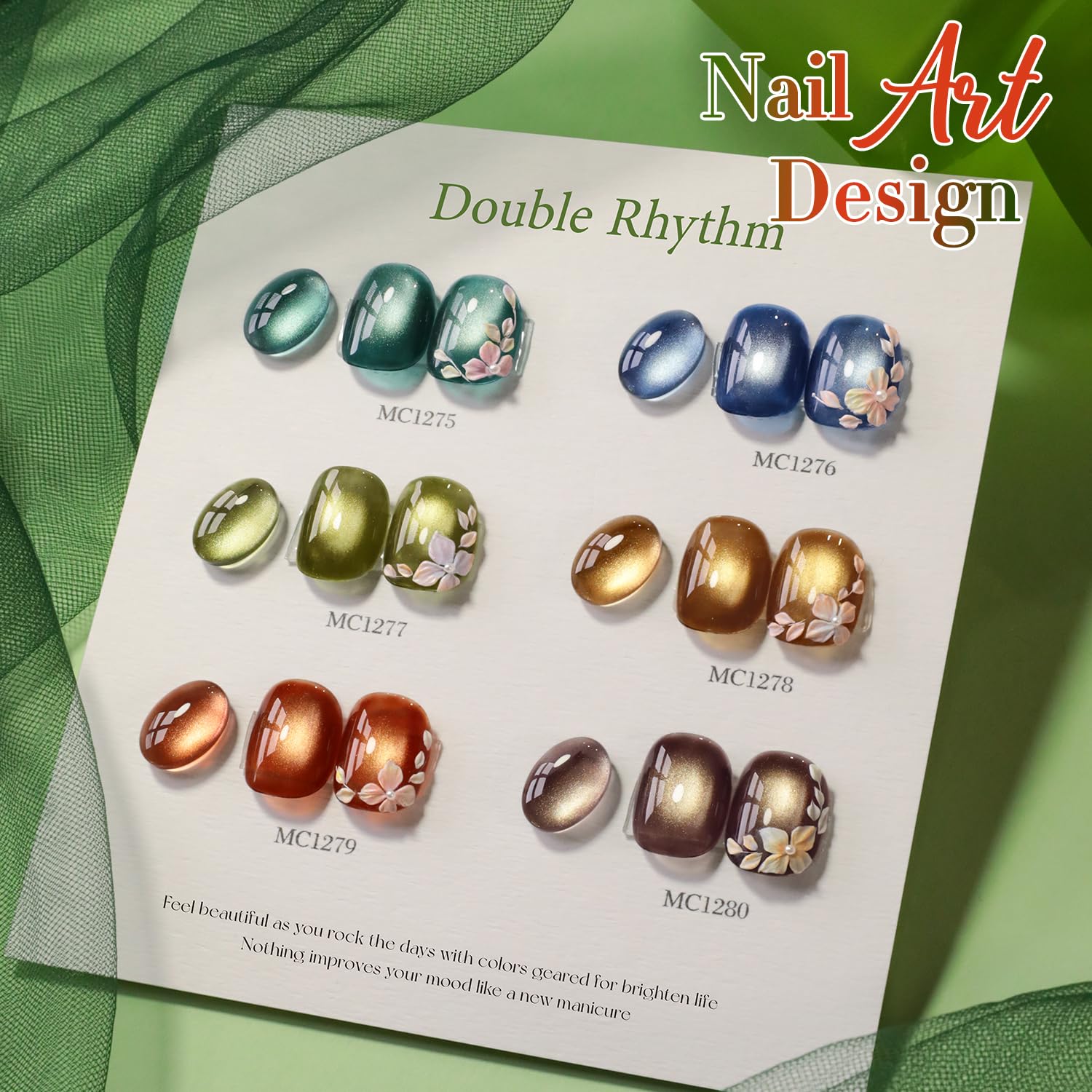 Double Rhythm cat eye gel polish packaging shows a complete polish bottle for gifting.