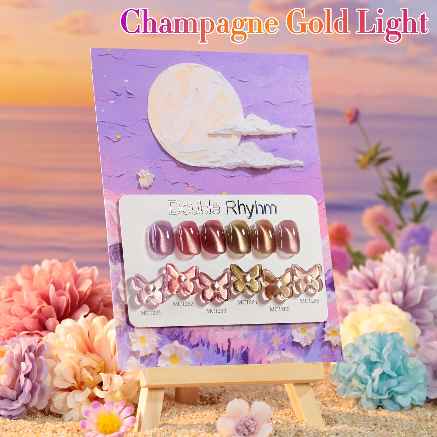 Double Rhythm glitter-magnet rose-02 demonstrates vivid sparkle under LED lighting.