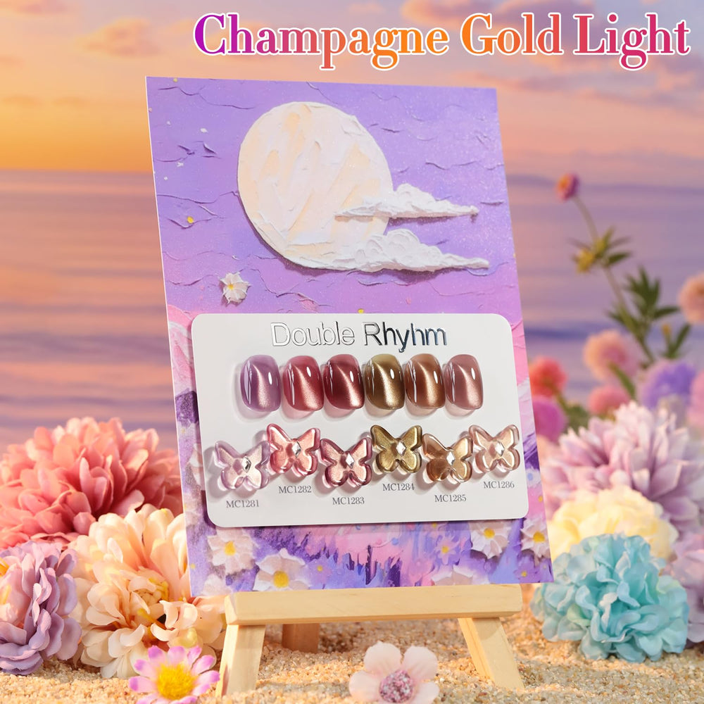 Double Rhythm glitter-magnet rose-02 demonstrates vivid sparkle under LED lighting.