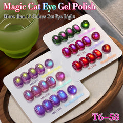 Magnet effect close-up on Double Rhythm Cat Eye polish for dimensional shimmer