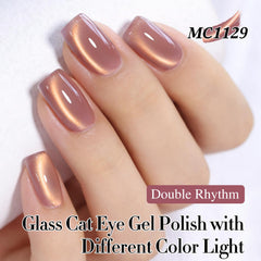 Double Rhythm magnetic tool demonstrates cat eye effect on nail surface