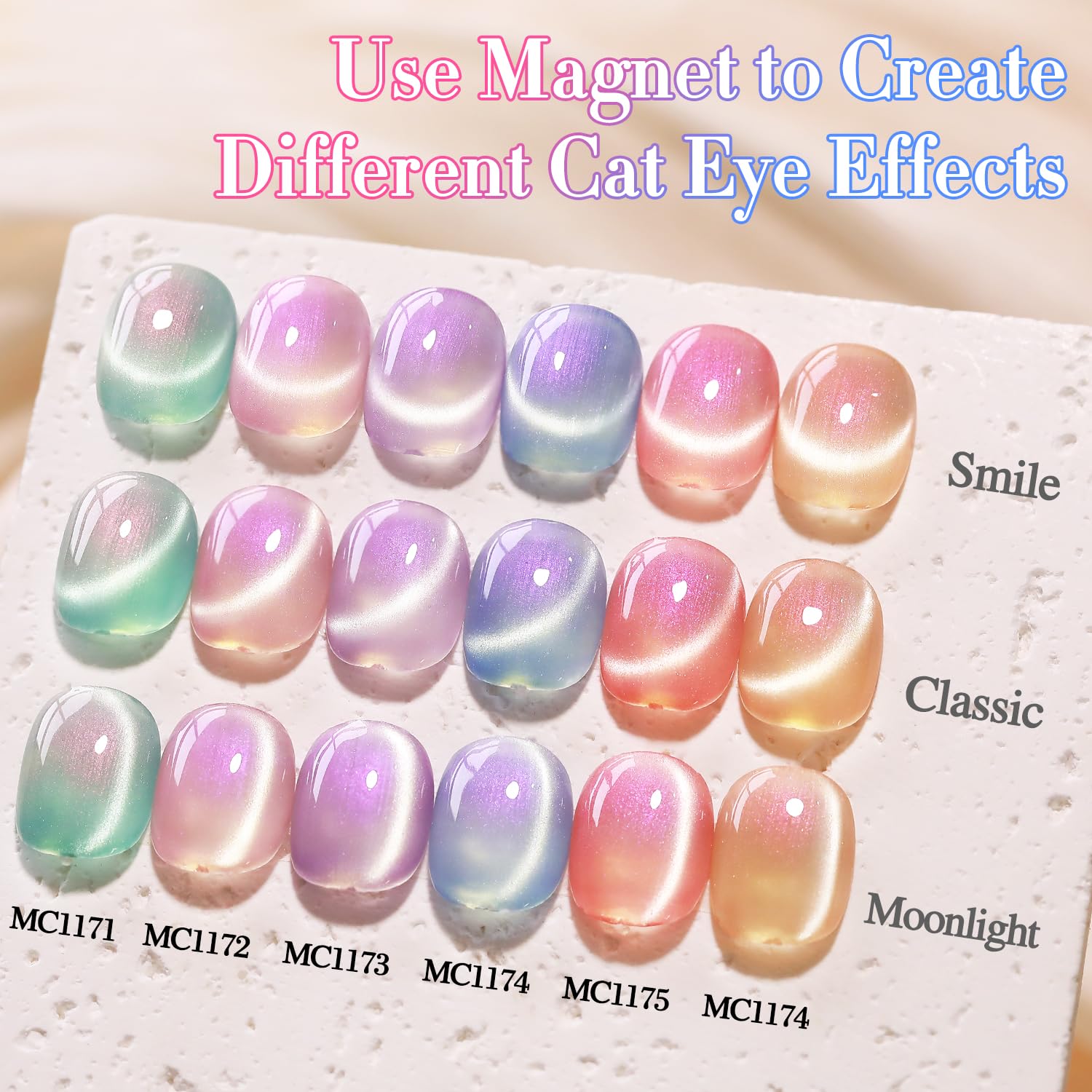 Double Rhythm Cat Eye Gel Nail Polish Mermaid Pink Rose T6-31 home DIY manicure setup