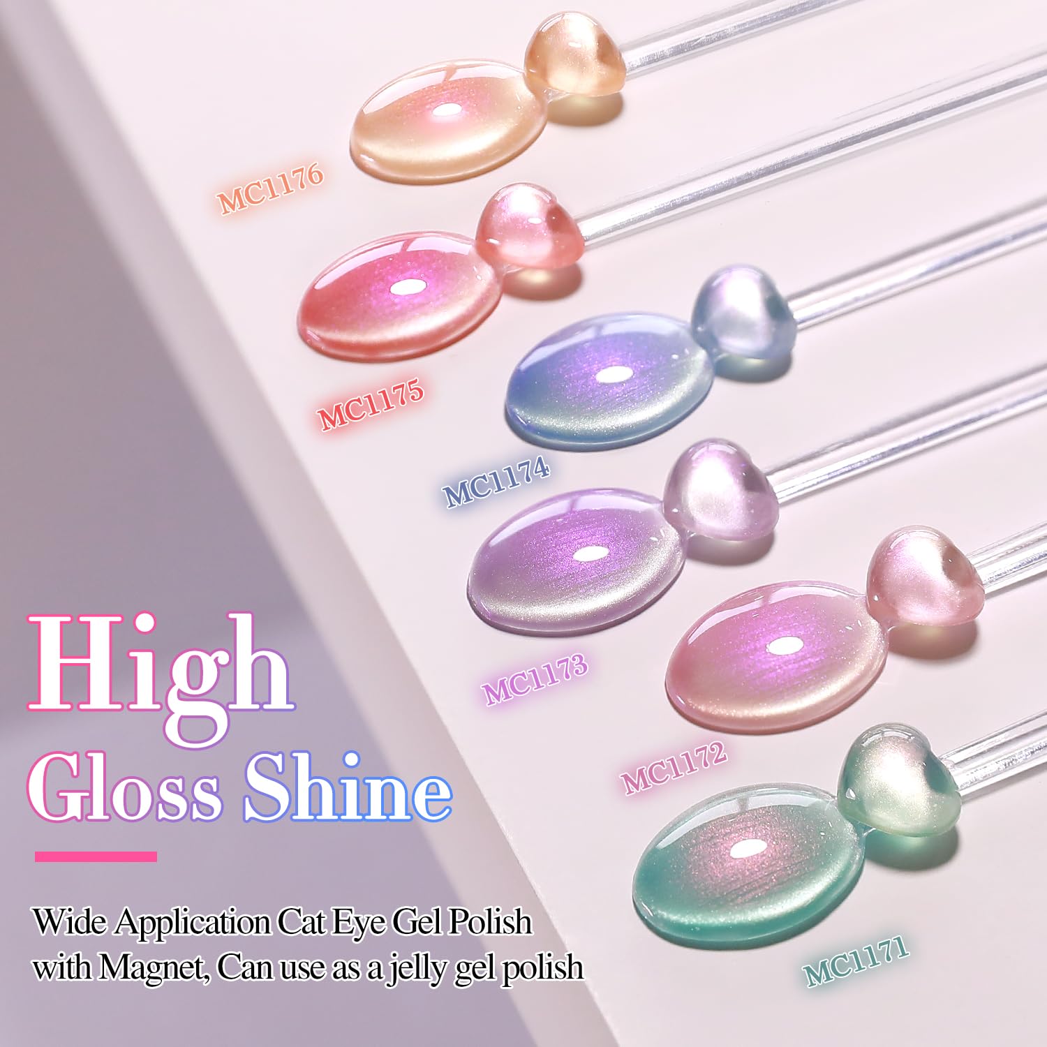 Double Rhythm Cat Eye Gel Nail Polish Mermaid Pink Rose T6-31 UV/LED cure guidance for quick home results