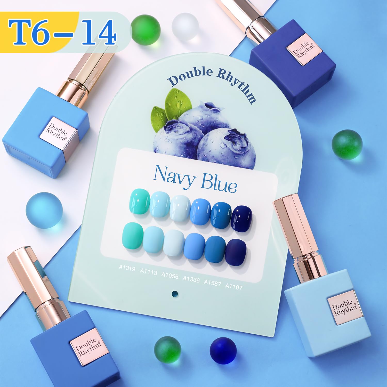 Double Rhythm color range image highlights light blue navy teal shades