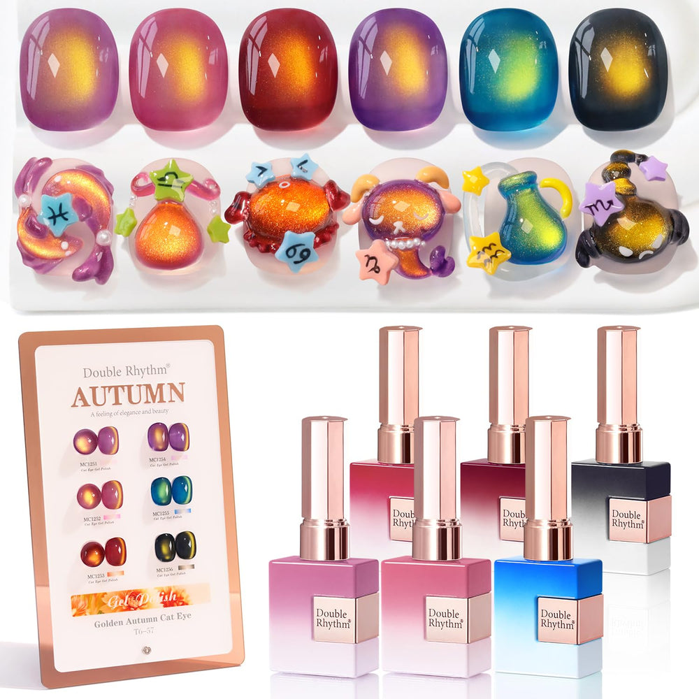 Double Rhythm esmalte gel ojo de gato en botella, listo para aplicar