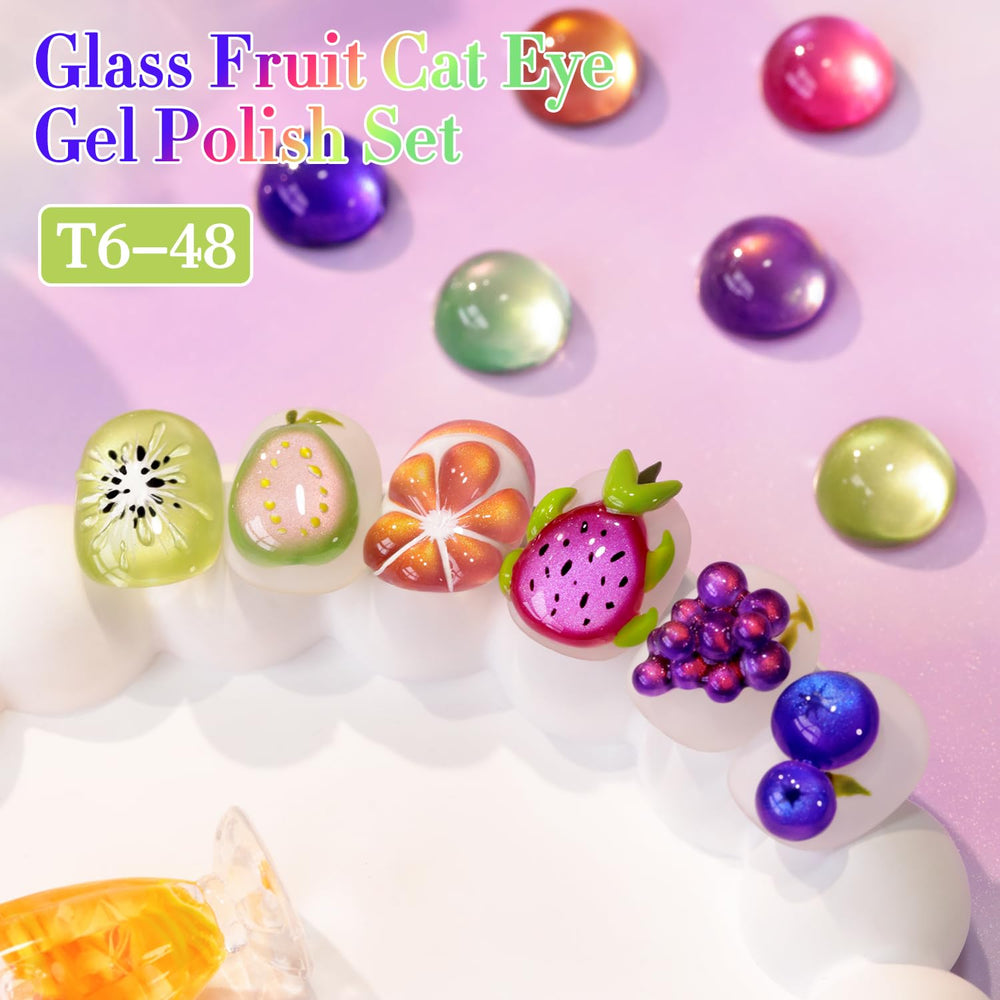 Double Rhythm Cat Eye polish showing magnetic holographic finish on nails.