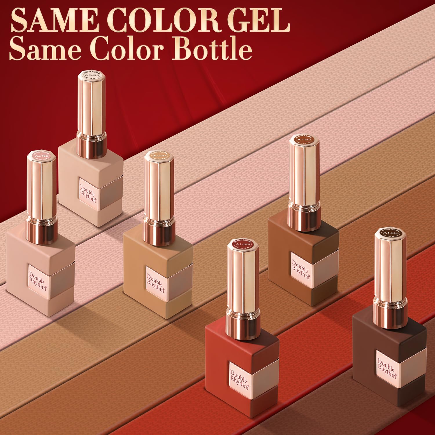 Double Rhythm beige gel polish swatch for soft, wearable nails.