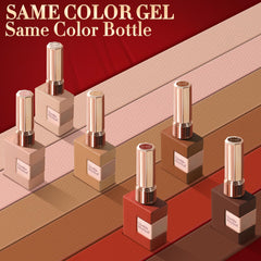 Double Rhythm beige gel polish swatch for soft, wearable nails.
