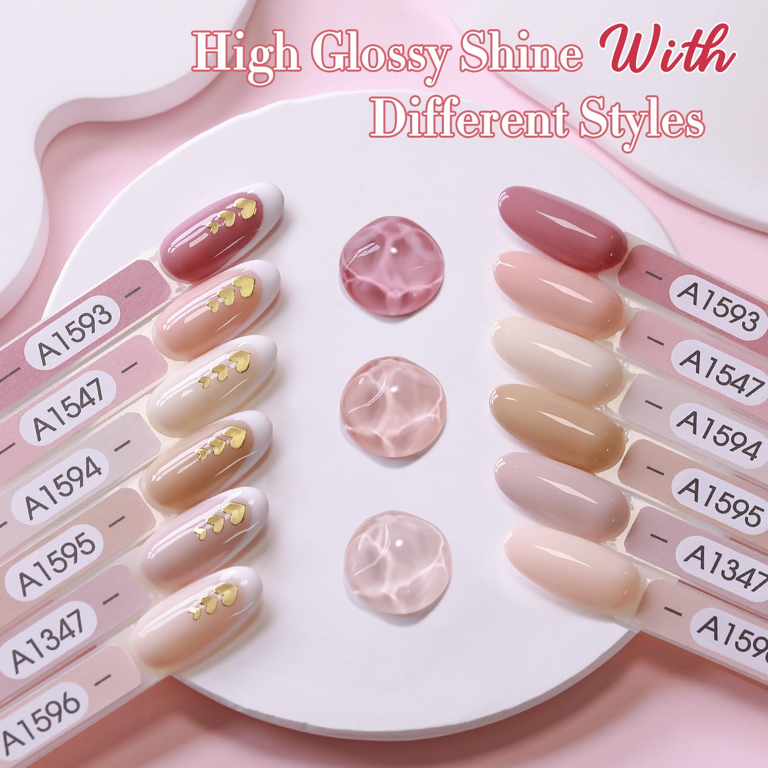 Double Rhythm gel polish mini set enables creative nails for everyday wear.