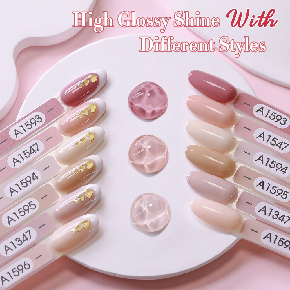 Double Rhythm gel polish mini set enables creative nails for everyday wear.